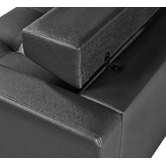 Mikasa Furniture Black Chariton 3 Seater Faux Leather Sofa