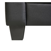 Mikasa Furniture Black Chariton 3 Seater Faux Leather Sofa