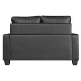 Mikasa Furniture Black Chariton 2 Seater Faux Leather Sofa