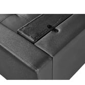 Mikasa Furniture Black Chariton 2 Seater Faux Leather Sofa