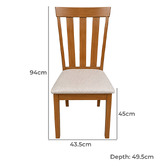 Mikasa Furniture 4 Seater Berryl Rubberwood Dining Table &amp; Chair Set