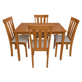 Mikasa Furniture 4 Seater Berryl Rubberwood Dining Table &amp; Chair Set