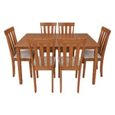 Mikasa Furniture 6 Seater Berryl Rubberwood Dining Table &amp; Chair Set