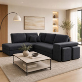 Mikasa Furniture Jagna 5 Seater Modular Sofa Bed with Chaise
