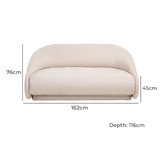 Mikasa Furniture Giuseppe 3 Seater Double Sofa Bed