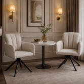 Mikasa Furniture Karina Upholstered Swivel Dining Chairs