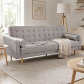 Mikasa Furniture Grey Amelia 3 Seater Sofa Bed