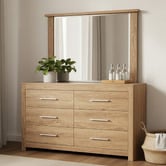 Mikasa Furniture Maddington 6 Drawer Dresser with Mirror