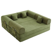 Mikasa Furniture Kiran 4 Seater King Compressed Modular Sofa Bed