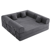 Mikasa Furniture Kiran 4 Seater King Compressed Modular Sofa Bed