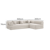 Mikasa Furniture Kiran 4 Seater King Compressed Modular Sofa Bed