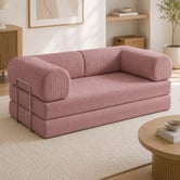 Mikasa Furniture Kiran 3 Seater Double Corduroy Sofa Bed