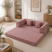 Mikasa Furniture Kiran 3 Seater Double Corduroy Sofa Bed