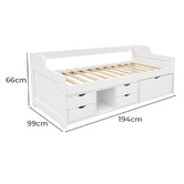 Mikasa Furniture Nyvelle Single Daybed with Storage