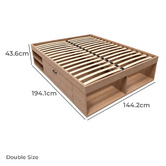 Mikasa Furniture Arlisse Double Bed Base with Underbed Storage