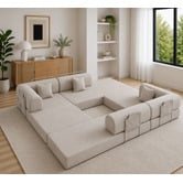 Mikasa Furniture Kiran 4 Seater King Compressed Modular Sofa Bed