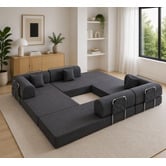 Mikasa Furniture Kiran 4 Seater King Compressed Modular Sofa Bed