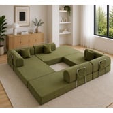 Mikasa Furniture Kiran 4 Seater King Compressed Modular Sofa Bed