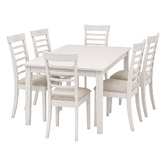 Mikasa Furniture 6 Seater Zarrah Rubberwood Dining Table &amp; Chair Set