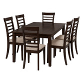 Mikasa Furniture 6 Seater Zarrah Rubberwood Dining Table &amp; Chair Set