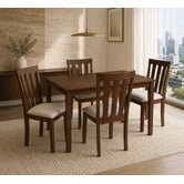 Mikasa Furniture 4 Seater Berryl Rubberwood Dining Table &amp; Chair Set