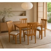 Mikasa Furniture 4 Seater Berryl Rubberwood Dining Table &amp; Chair Set