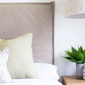 By Designs Almond Grace Upholstered Headboard with Slipcover
