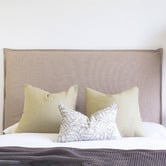 By Designs Almond Grace Upholstered Headboard with Slipcover