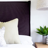 By Designs Purple Grace Upholstered Headboard with Slipcover