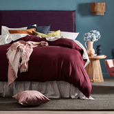 By Designs Purple Grace Upholstered Headboard with Slipcover