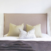 By Designs Almond Grace Upholstered Headboard with Slipcover