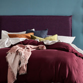 By Designs Purple Grace Upholstered Headboard with Slipcover