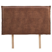 By Designs Tan Faux Leather Elsie Headboard with Slipcover
