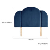 By Designs Sheera Velvet Single Bedhead