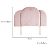 By Designs Sheera Velvet Single Bedhead