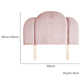 By Designs Sheera Velvet Single Bedhead