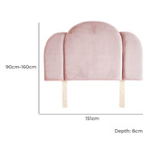 By Designs Sheera Velvet Single Bedhead