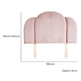By Designs Sheera Velvet Single Bedhead