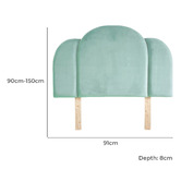 By Designs Sheera Velvet Single Bedhead