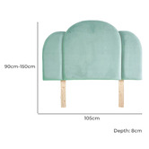 By Designs Sheera Velvet Single Bedhead