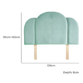 By Designs Sheera Velvet Single Bedhead