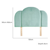 By Designs Sheera Velvet Single Bedhead