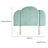 By Designs Sheera Velvet Single Bedhead