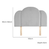 By Designs Sheera Velvet Single Bedhead