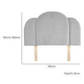By Designs Sheera Velvet Single Bedhead
