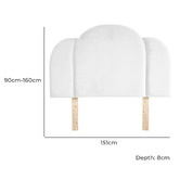 By Designs Sheera Velvet Single Bedhead