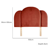 By Designs Sheera Velvet Single Bedhead
