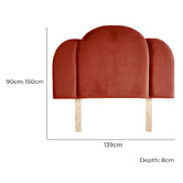 By Designs Sheera Velvet Single Bedhead