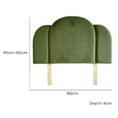 By Designs Sheera Velvet Single Bedhead