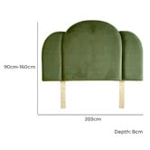 By Designs Sheera Velvet Single Bedhead
